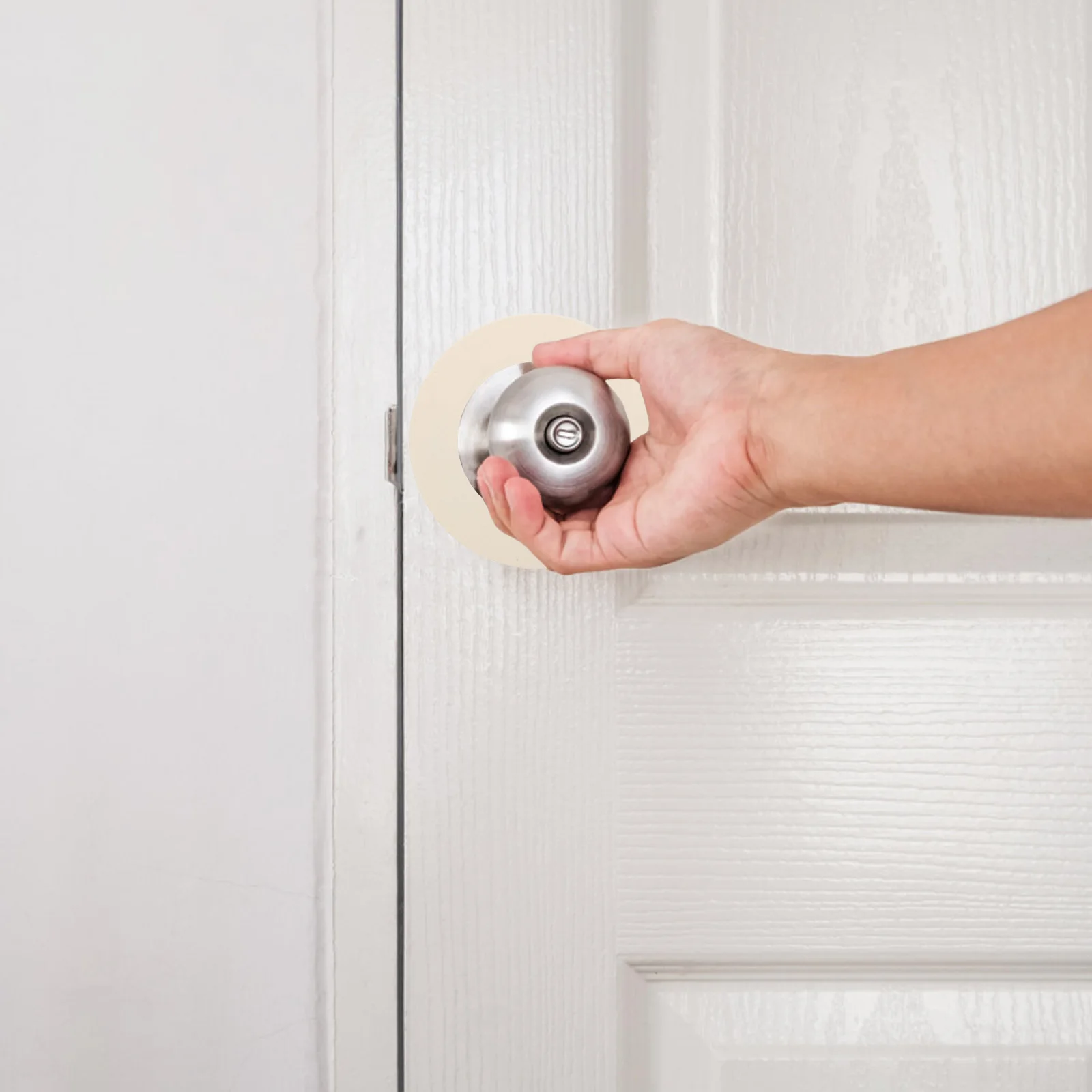 لوحة قفل باب الأمان من الفولاذ المقاوم للصدأ معززة سميكة لأبواب غرفة النوم، لا تتطلب لوحة خلفية للباب