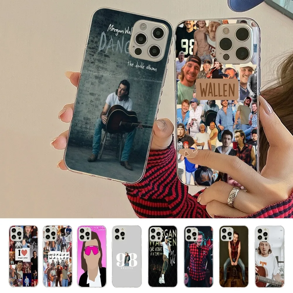 Singer M-Morgan W-Wallen Phone Case For iPhone 16 15 14 13 12 Mini 11 Pro XS Max X XR SE 6 7 8 Plus Soft Silicone Cover