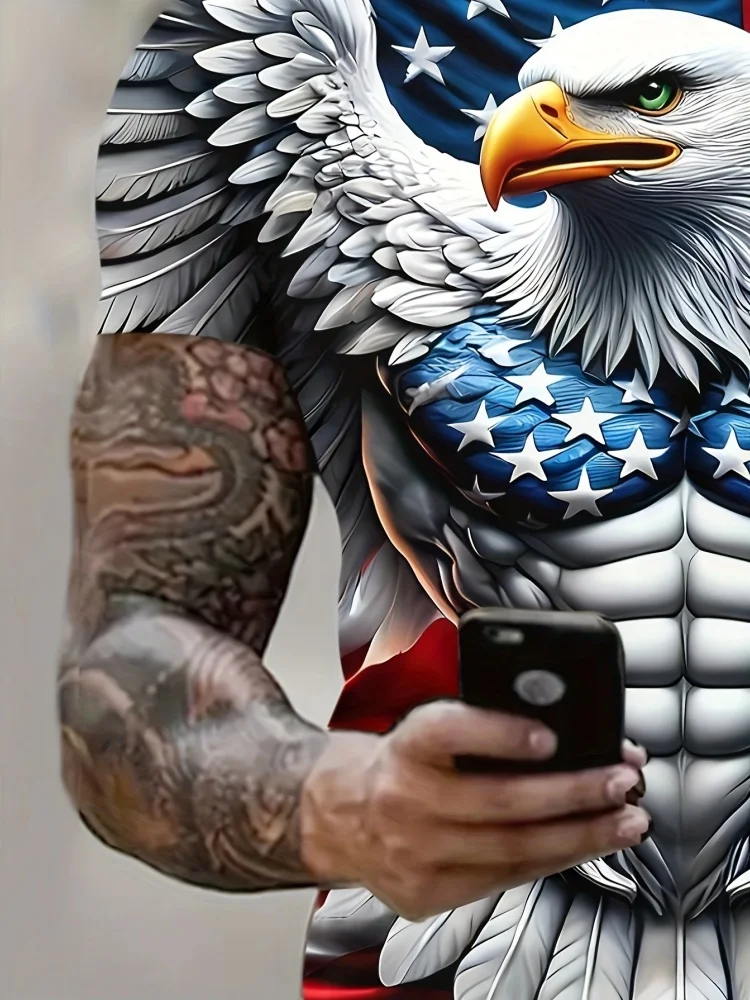 Men’s 3D Eagle Graphic T-Shirt 4