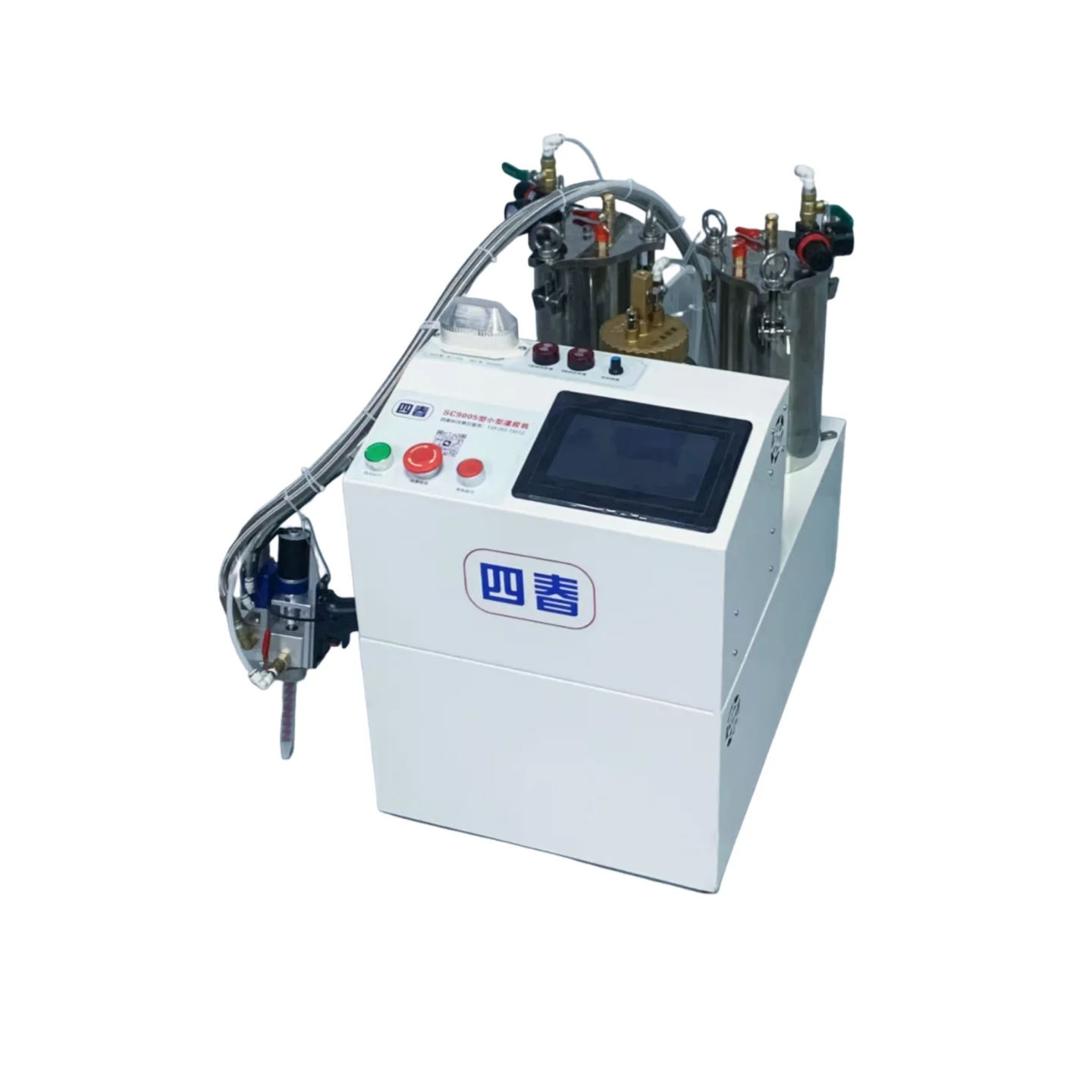 Máquina dispensadora de pegamento de precisión portátil TLF para plantas de fabricación industrial, incluye motor de rodamiento, caja de cambios PLC 1-Ye