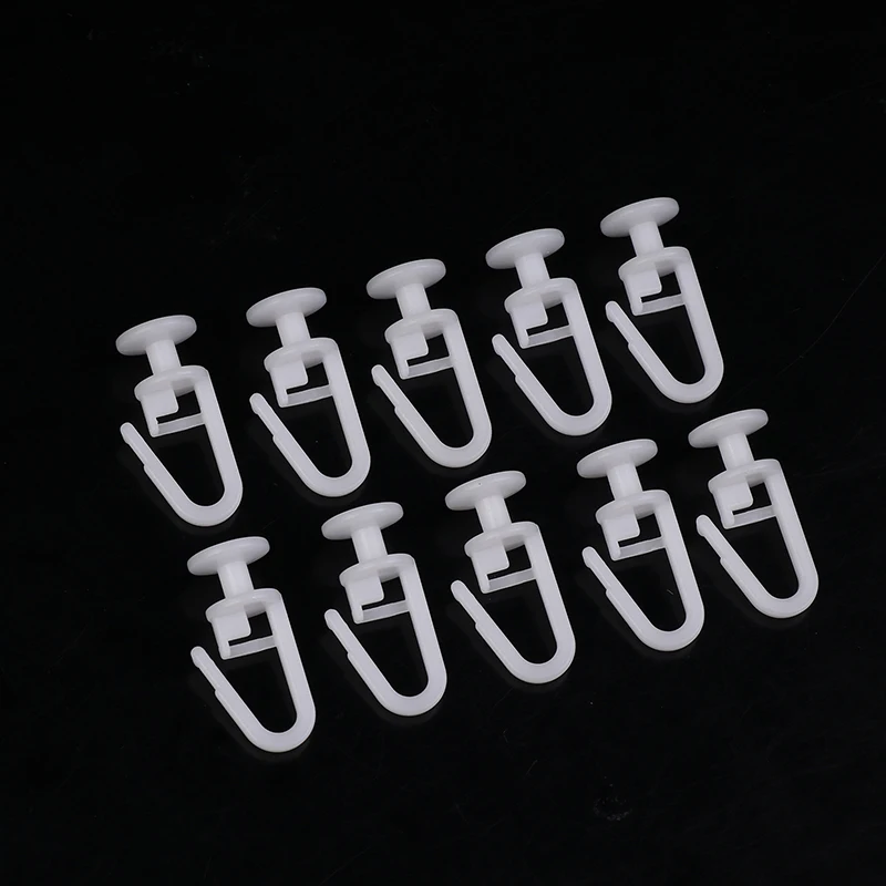 50pcs Curtain Track Mute Slider Plastic Curtain Hook Room Shower Curtain Hanging Hook Curtain Replacement Parts