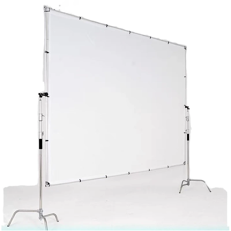 Portable 2.4x2.5m Overhead Diffusion Butterfly Screen Scrim Frame Kit Detachable Diffuser Panel for Photography Studio Accessory