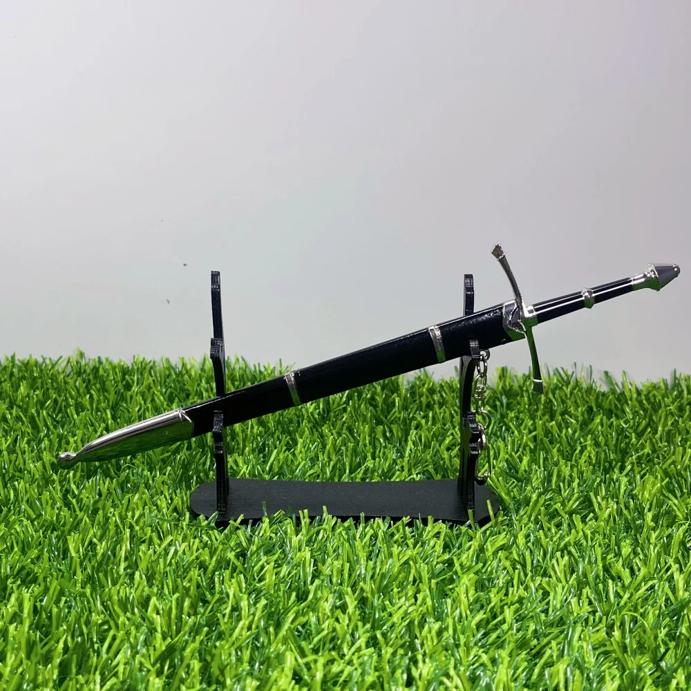 8.6inch Baggins Katana Metal Ninja Knife Medieval Glamdring Narthil Ring Aragorn Sword Real Japanese Katana Samurai Sabre Toy