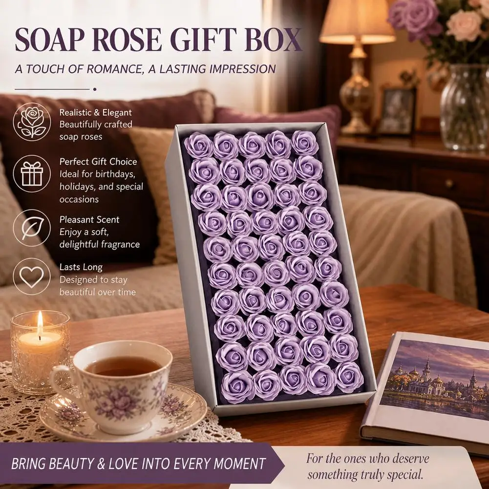 Soap Rose Artificial Flower Wedding Home Garden wreath Room Wedding Decora Bridal bouquet Ornament arch Valentine's Diy Gift box