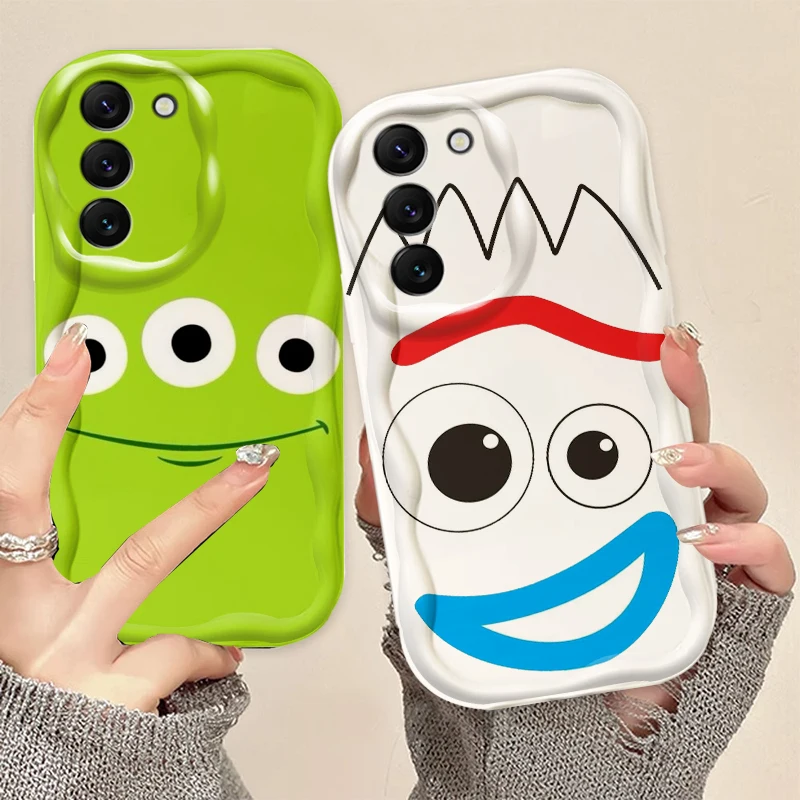 Cartoon Anime Three Eyes For Samsung S24 S23 S21 S20 Ultra Plus FE A73 A72 A71 A51 A31 A05S A05 A04 5G Wave Oil Funda