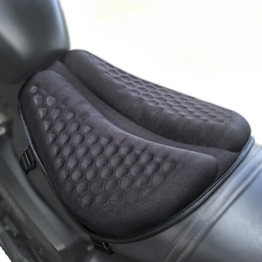 Motorcycle Seat Cushion Foldable Gel Seat Cover Pad Universal 3D Honeycomb Structure Seats Cushion W/Breathable for Long Rides