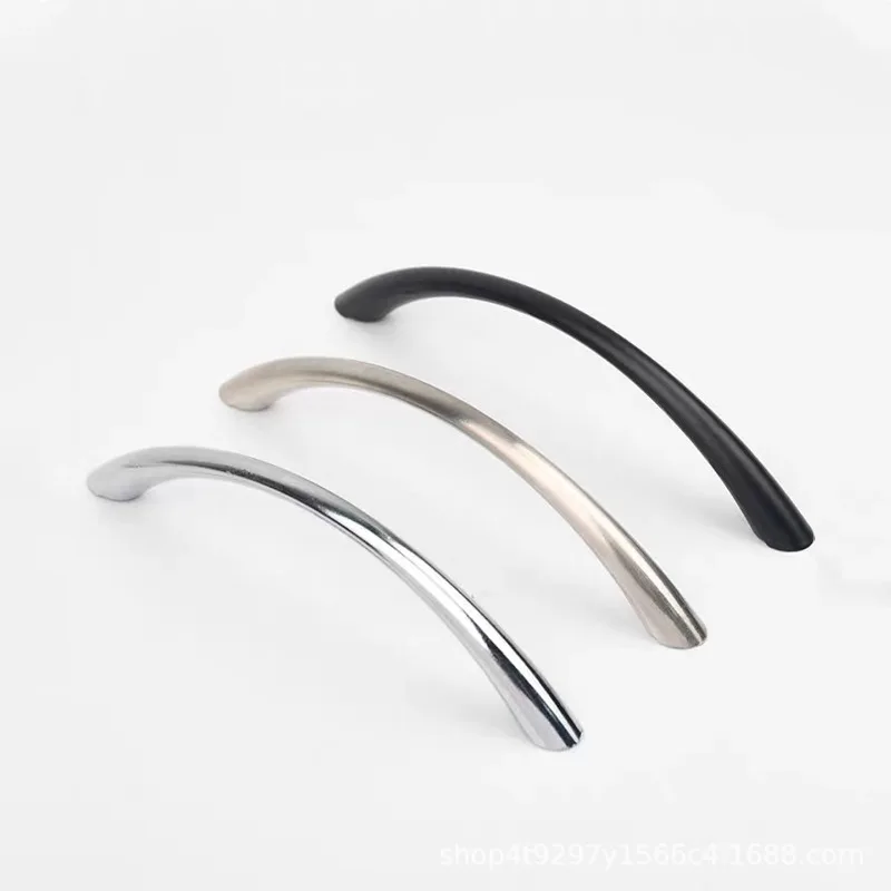 Modern Minimalist Aluminum Alloy Curved Furniture Pull Handle Durable For All Kinds Of Cabinet Wardrobe Drawer