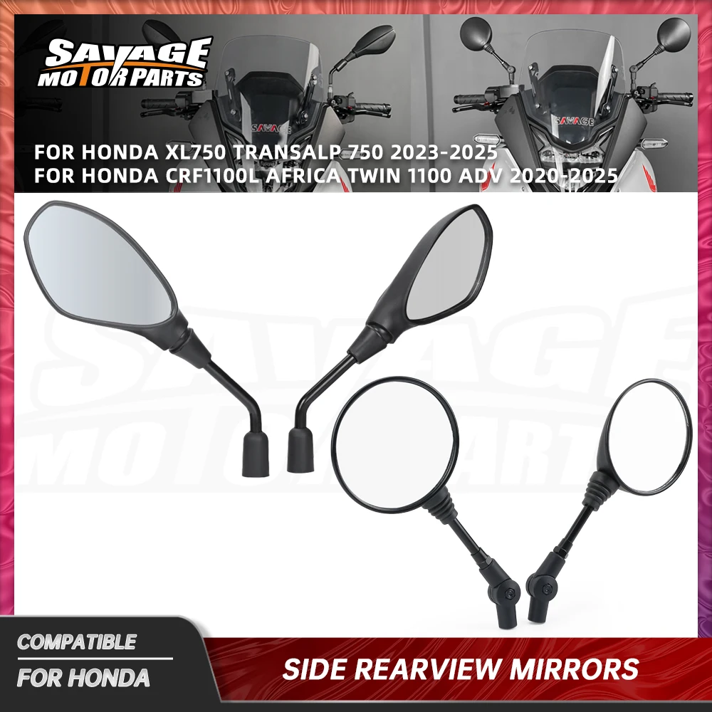 

2025 Transalp XL750 Rearview Mirror For Honda Transalp750 CRF1100L Africa Twin 1100 Adv 2020+ Motorcycle Side Rear View Mirror