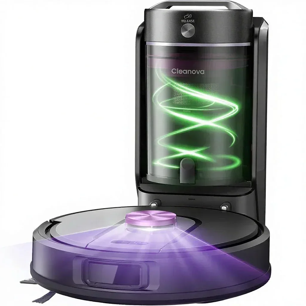 Vexilar W15 3-in-1 Robot Vacuum Mop Multi-Cyclone Bagless Self Emptying Docking Station 10000Pa Suction LiDAR Navigation 5 Maps