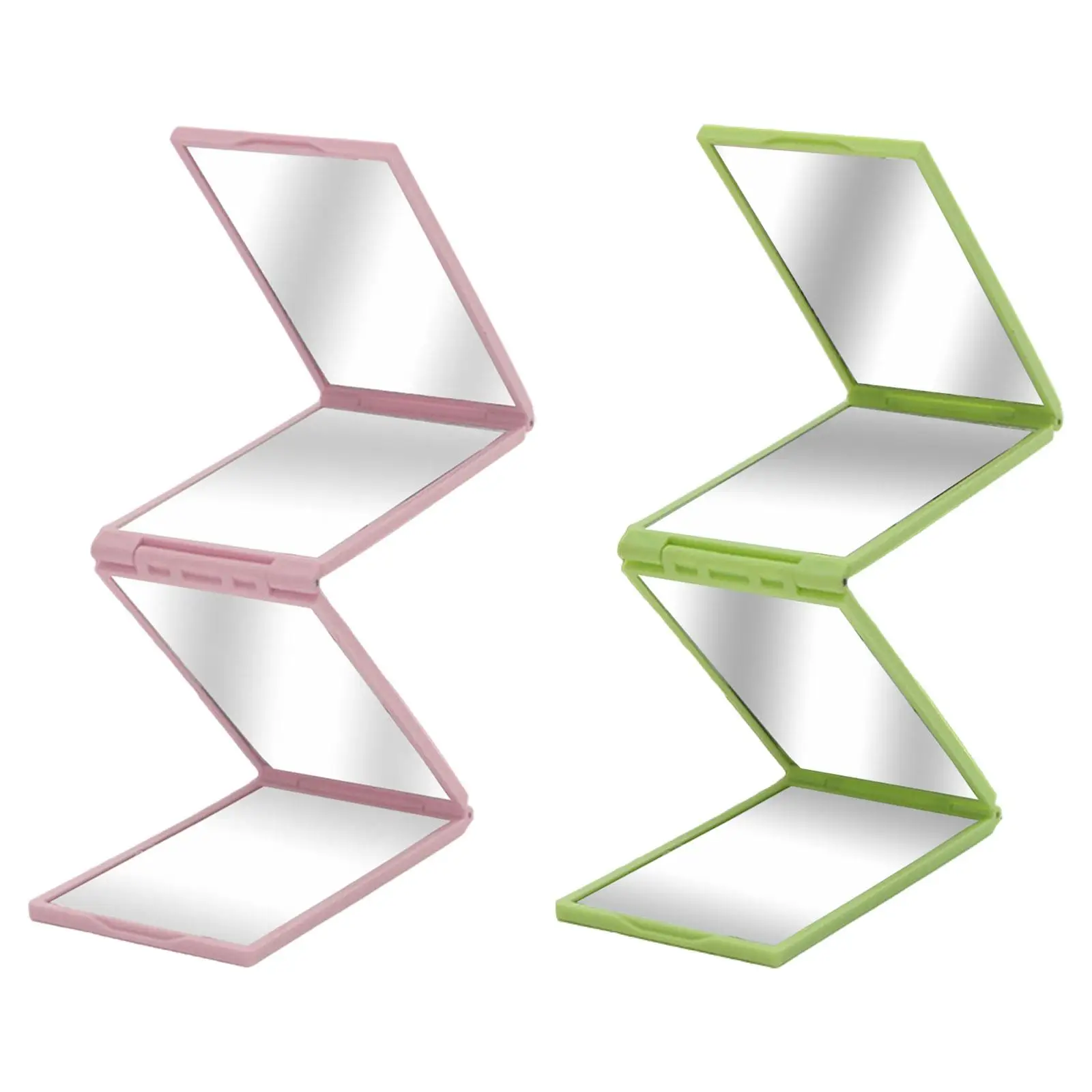 Foldable Makeup Mirror Compact 4 Ways Mirror Self Haircut Mirror for Men Women Handbag Hair Cuting Styling Vehicle Maintenance