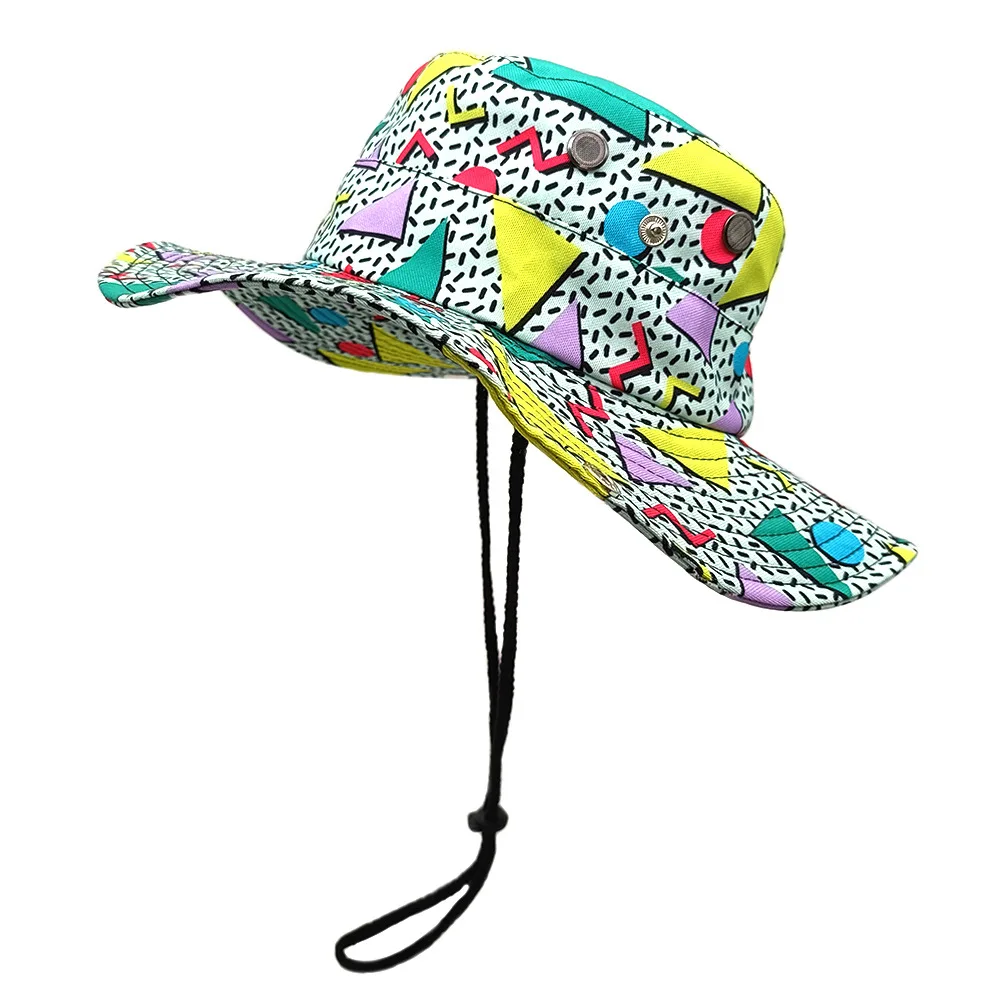 Niedlicher Gelber Enten-Cartoon Bucket Hat für Männer und Frauen - Sommer UV-Schutz Anglerhut mit Verstellbarem Kinnriemen, Retro 80er 90er S – Detail 6
