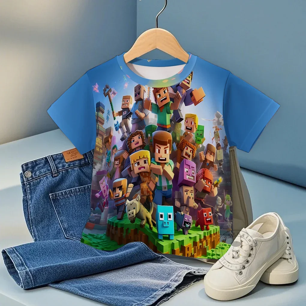 

Game Character Manga T-Shirt Summer Fashion For Children Boys Girls Trendy 3D Print Casual Comfortable Top Wear