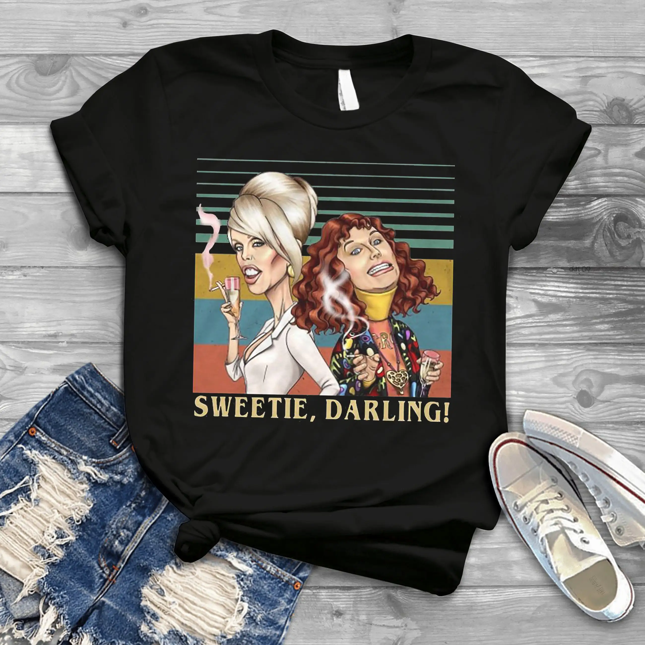 Patsy And Edina Sweetie Darling Vintage Funny T-Shirt, Gift Tee For You And Your Friends