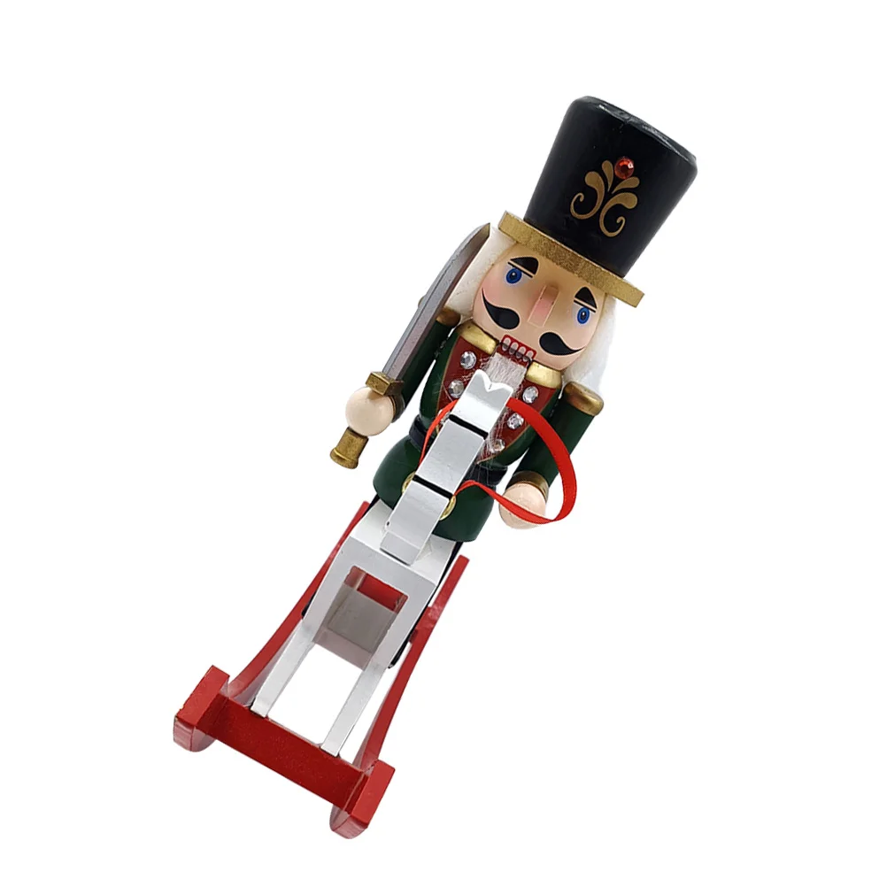 

Christmas Rocking Horse Nutcracker Wooden Soldier Hand Painted Traditional Holiday Decor Xmas Tabletop Nutcracker Ornaments