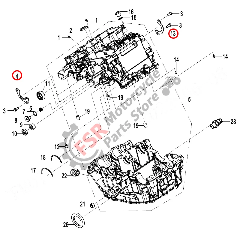 LH & RH BEARING GUARD OEM,FOR CFMOTO 450SR S Aspar Edition 450NK 450MT 450CL-C BOBBER CF400 0SQV-011105-1000 0SQV-011106-1000