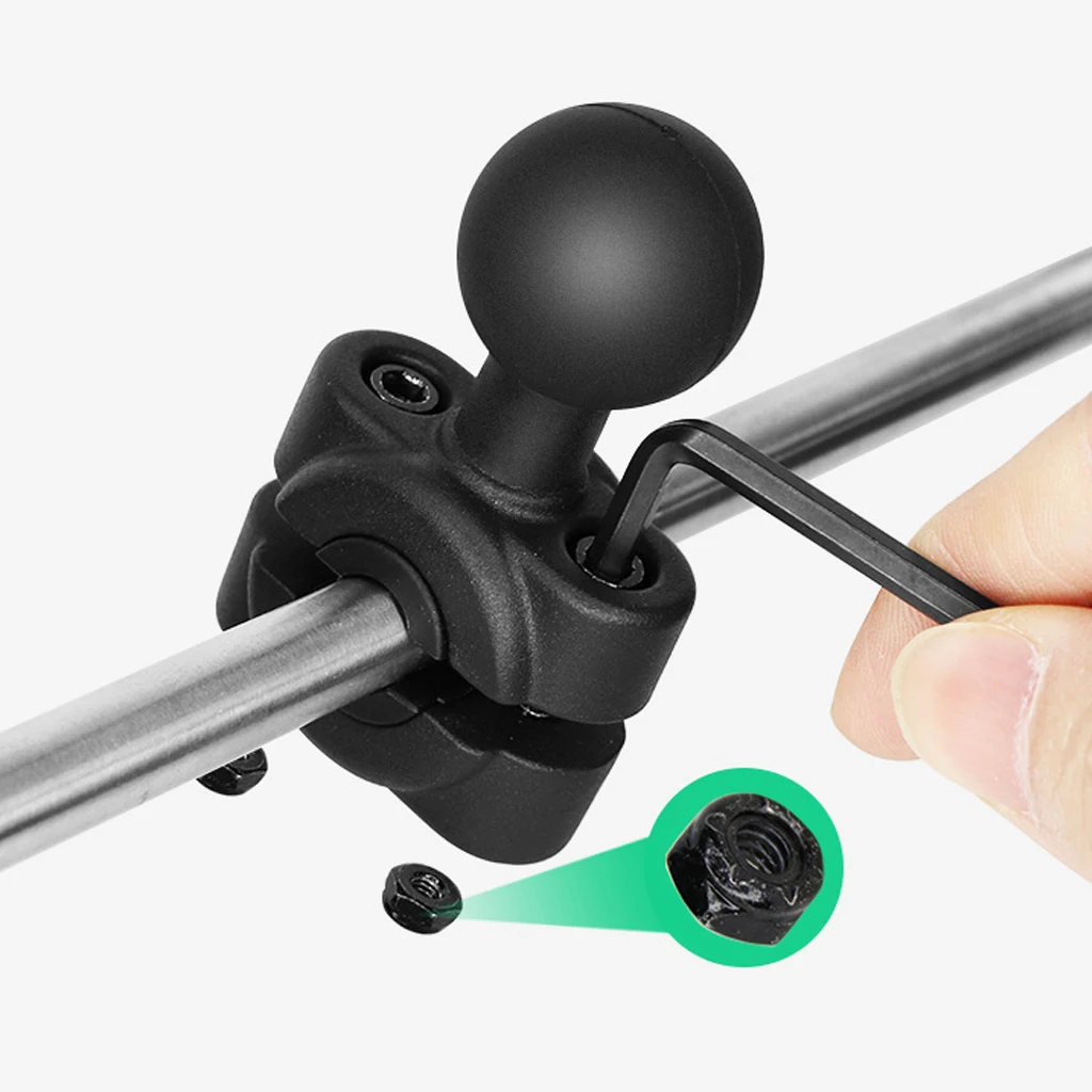 1/1,5 Zoll Kugelkopf halterung Adapter Motorrad Fahrrad Lenker Clip Klemme Rückspiegel Halterung Halterungen Zubehör – Detail 9