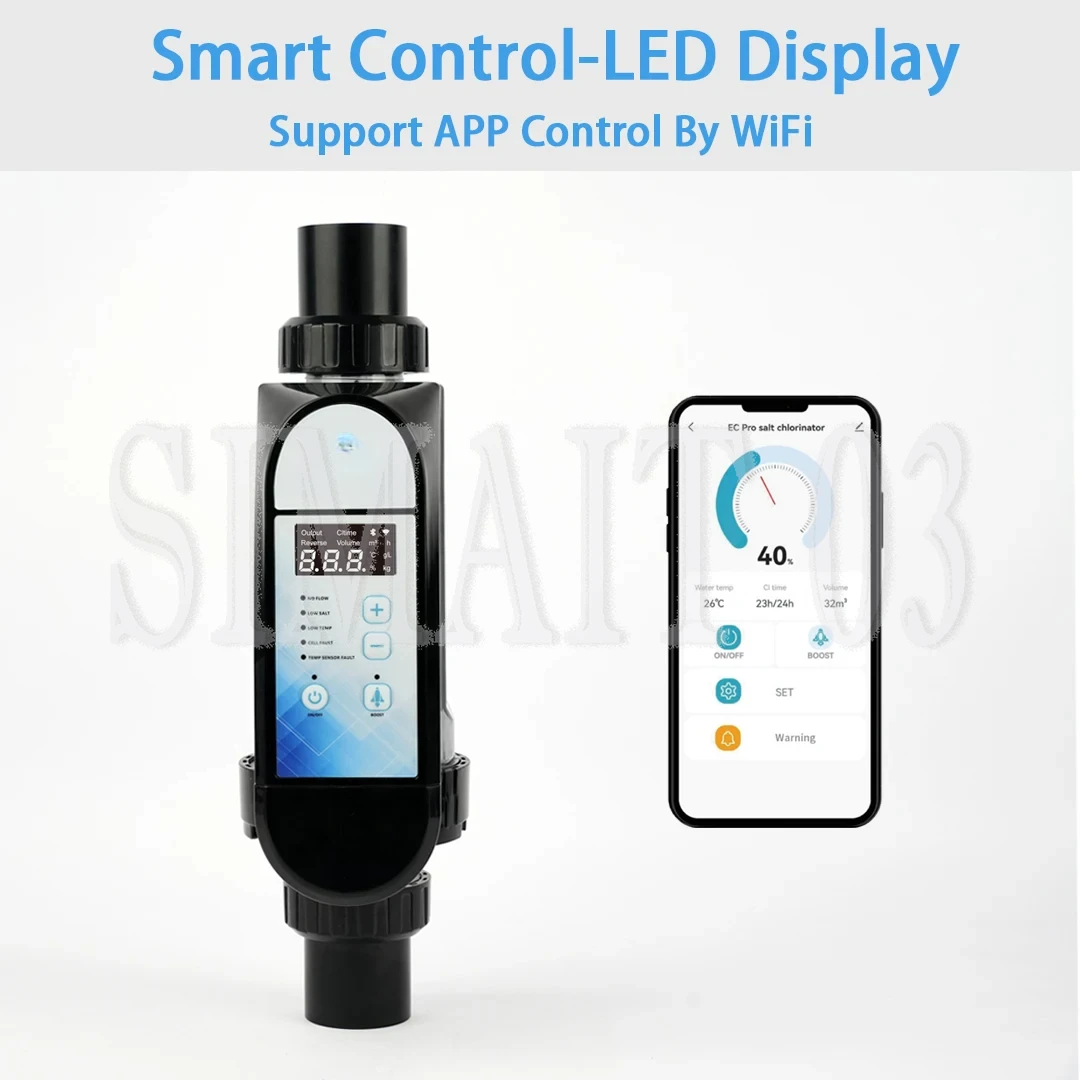 Automatic Pool Chlorinator - Salt Water Chlorine Generator 100-240V