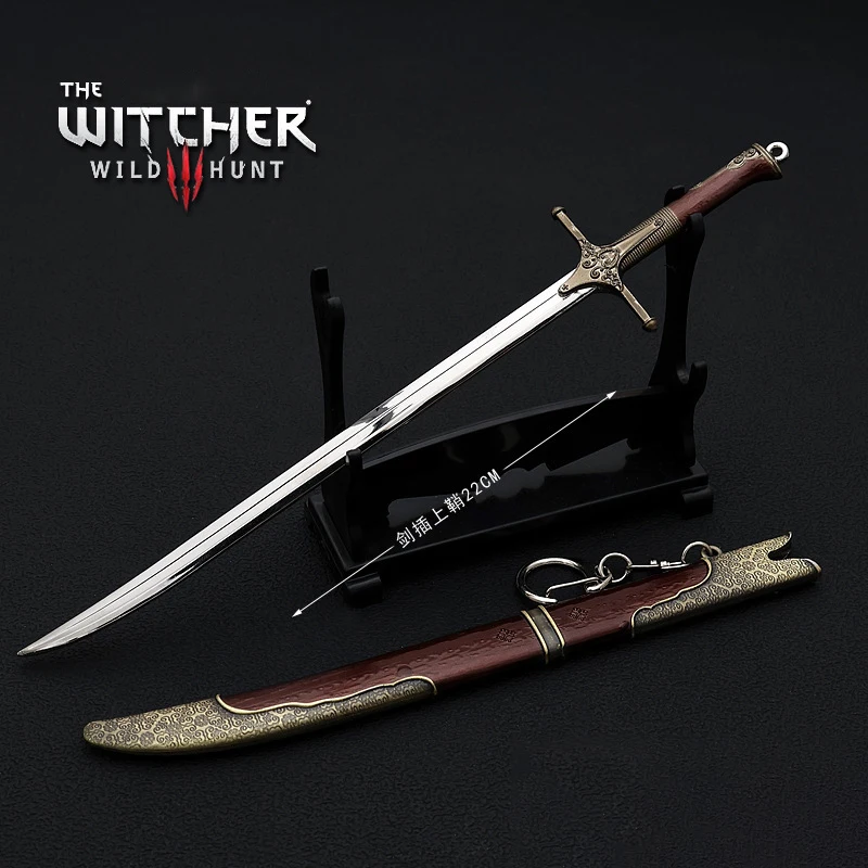 22cm Schwert wilde Jagd Iris Waffe Metall mittelalter liche Waffe Schlüssel bund Modells piel Samurai Waffe Modell Geburtstags geschenk Spielzeug für Jungen Kinder