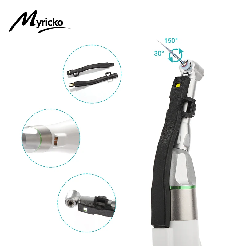 Dental Wireless Endo Motor with LED Lamp 16:1 Standard Contra Angle Handpiece Endodontic Instrument Dentist Teaching Model
