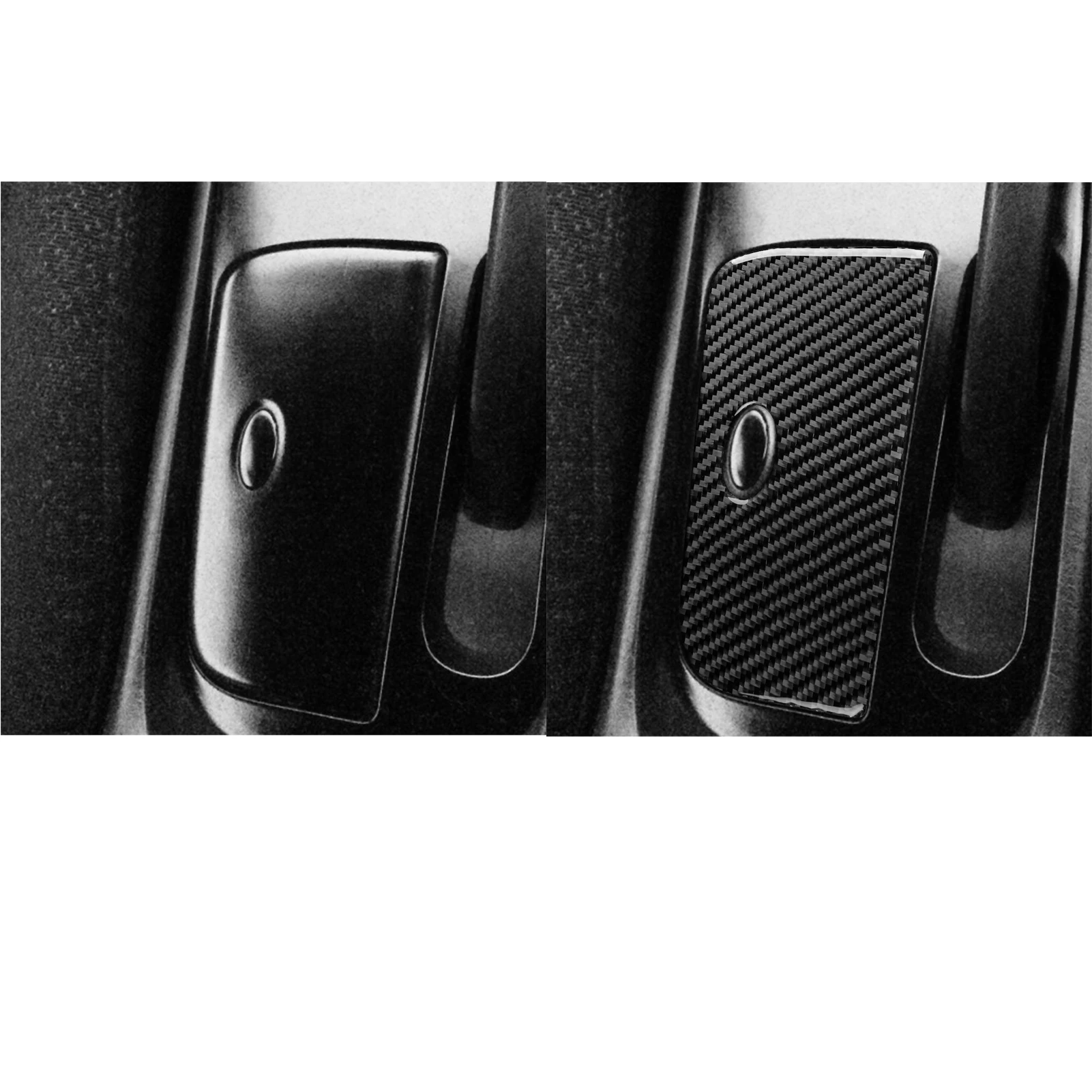 For Hyundai Sonata 2002-2005 Carbon Fiber Center Console Water Cup Holder Panel Sticker 1Pc Frame Inside Accessories
