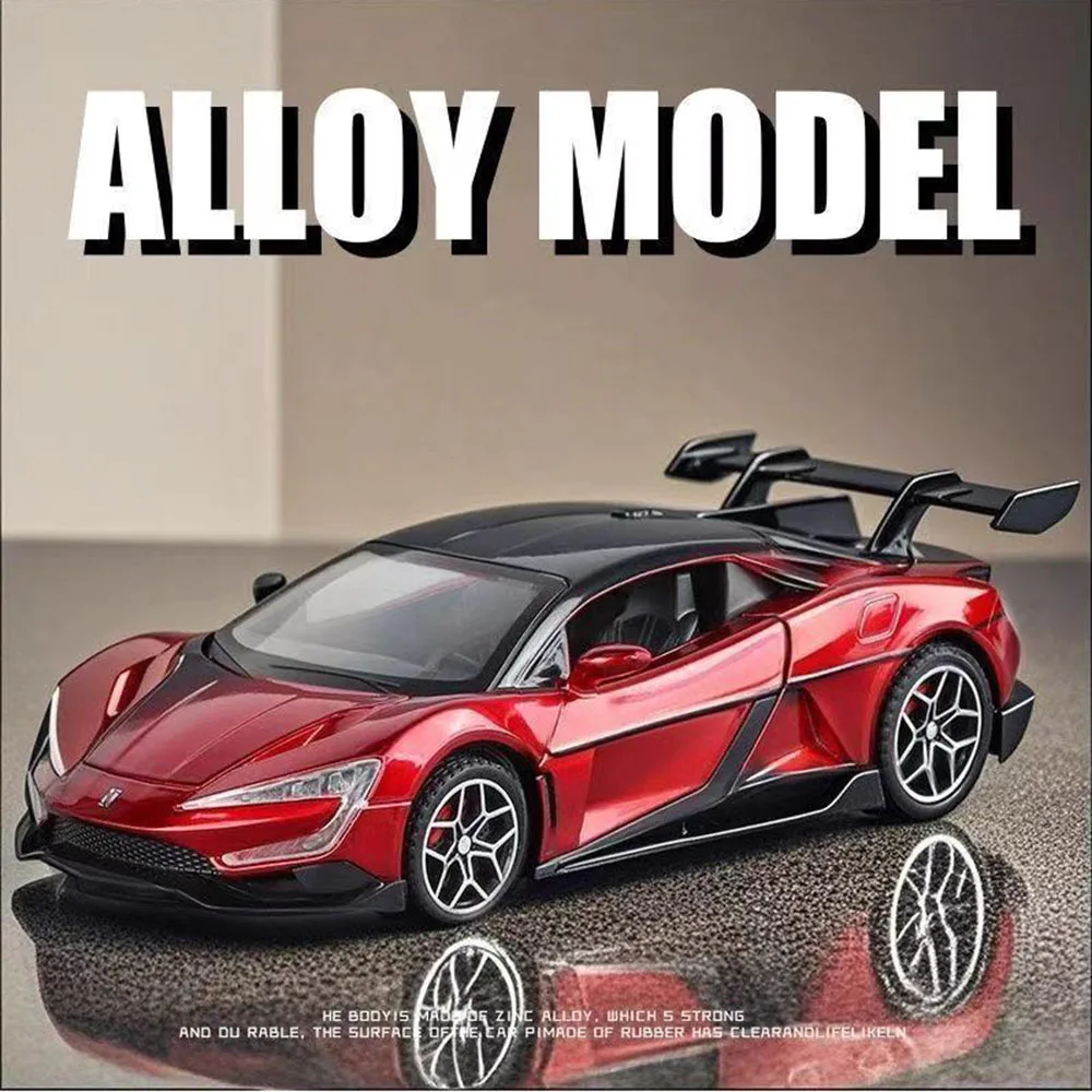 

Alloy 1:32 BYD Look Up At U9 Valkyrie Diecast Model Miniature Sports Car Toys Sound Light Pull Back Doors Opened Vehice Boy Gift
