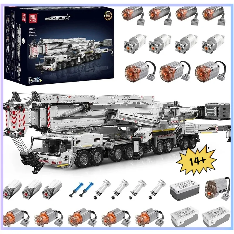 

MOULD KING 17007/17008 Technical Car Toys Motorized LTM 11200 Crane Truck Building Block Assembly Model Brick Kid Christmas Gift