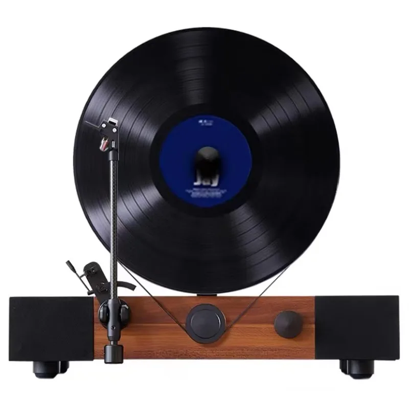 Upgraded vinyl record player, living room home LP retro phonograph HIFI vertical vinyl record player, maple color