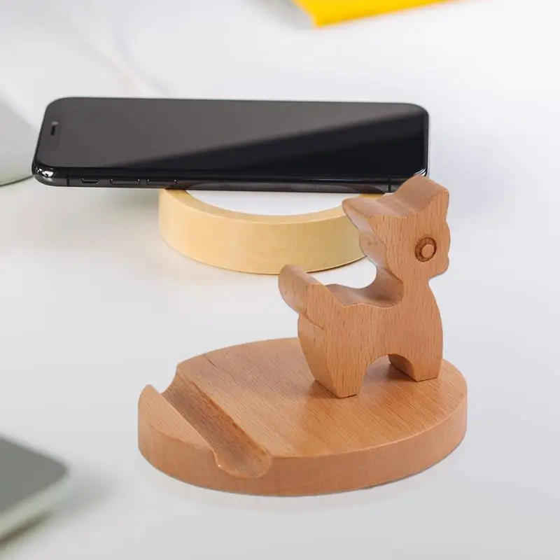 Holz Telefon Halter Stehen Dekorative Halterung Ständer Für Tablet Unterstützung Holz Halterung Halter Für Live-Streaming Aufnahme