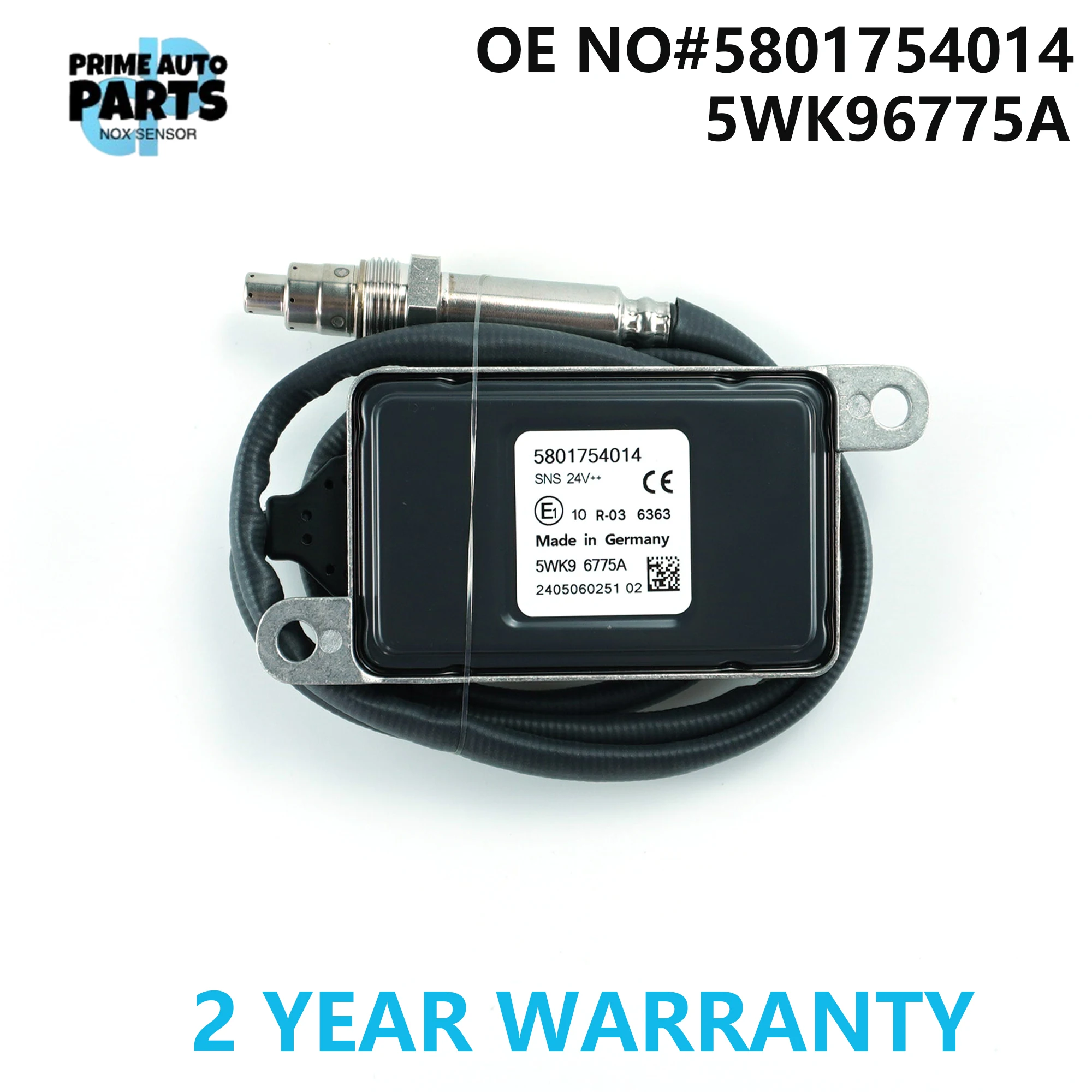 

5801754014 5WK96775A 5WK9 6775A 24V Nitrogen Oxygen Sensor 24V For IVECO Trucks Buses Diesel Exhaust Gas Detection Nox Sensor