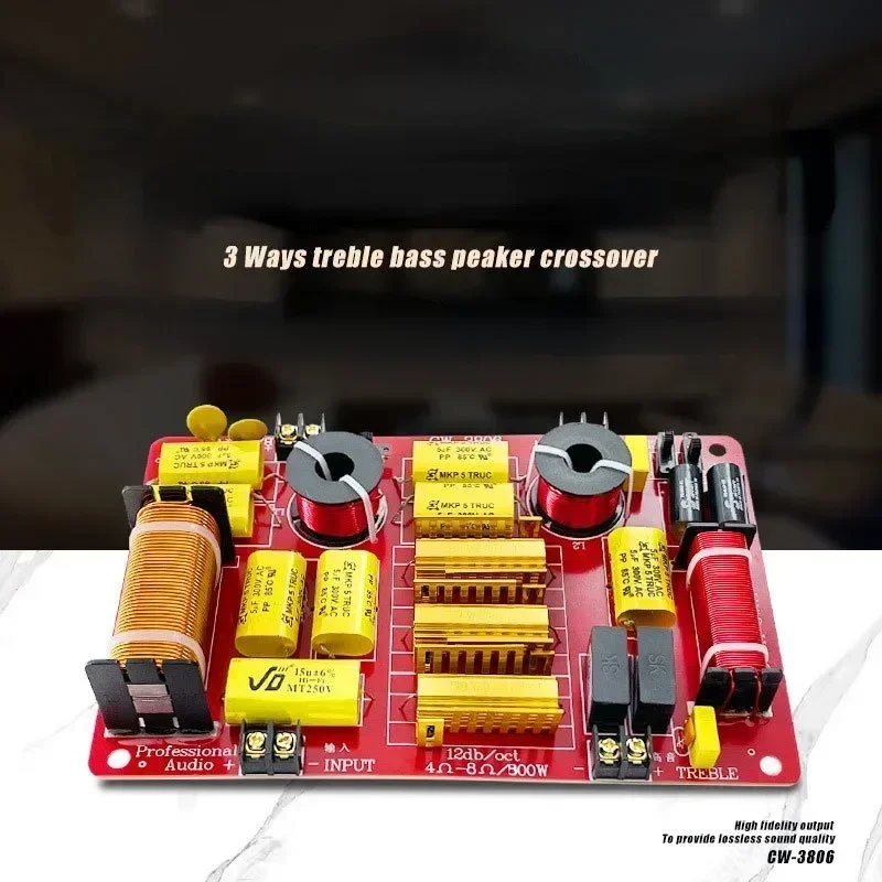 

Speakers Frequency Divider Tweeter Midrange Subwoofer 3 Way Crossover Audio HiFi Filters DIY For Home Theater