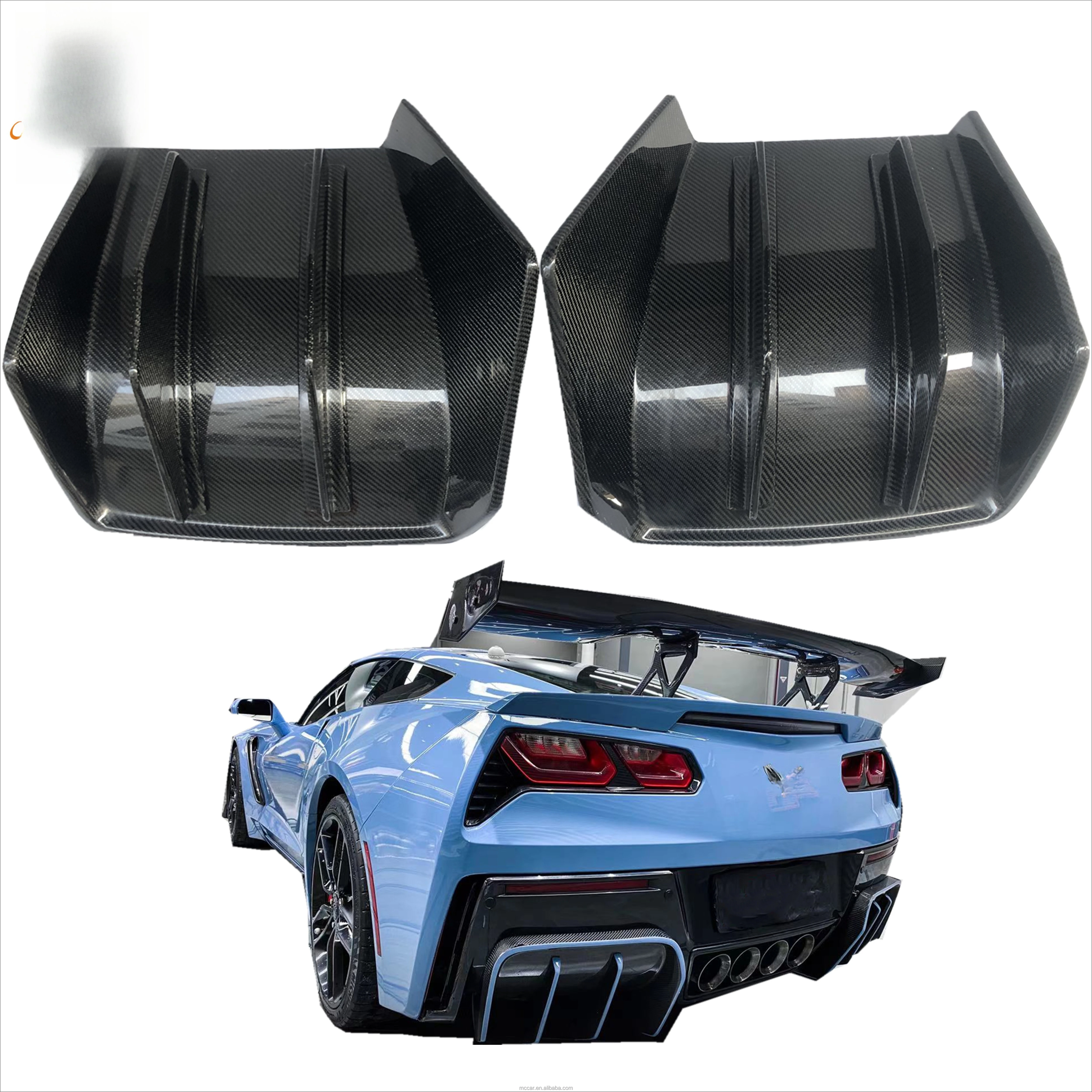 

Z06 Bumper Diffuser Carbon Fiber Rear Diffuser for Chevrolet Corvette C7 Z06