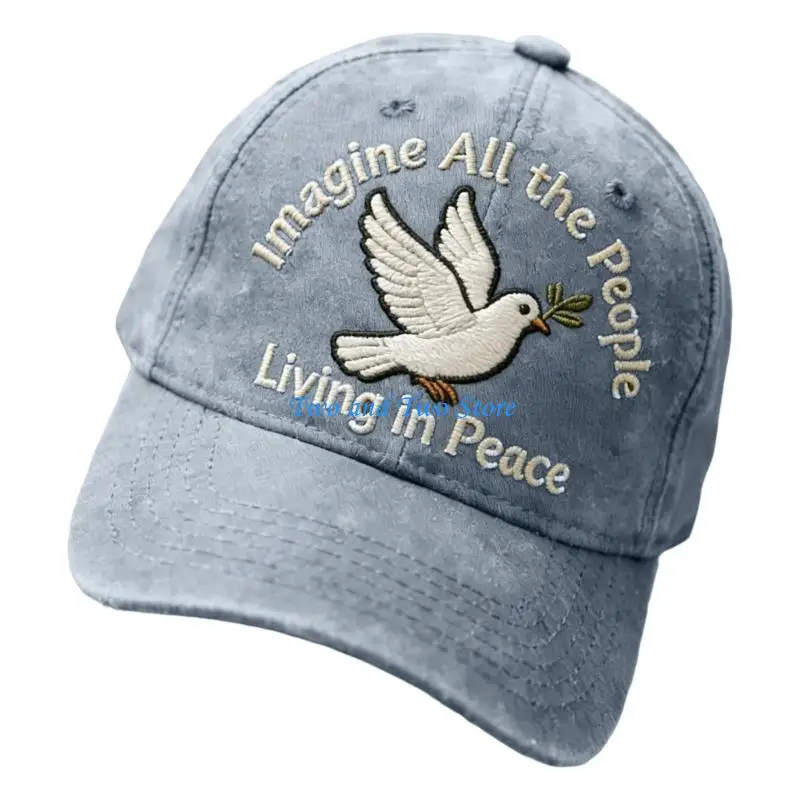 HX6F Stylish Peace Message Hat Multiple Color For Casual Wear And Outdoor Activity