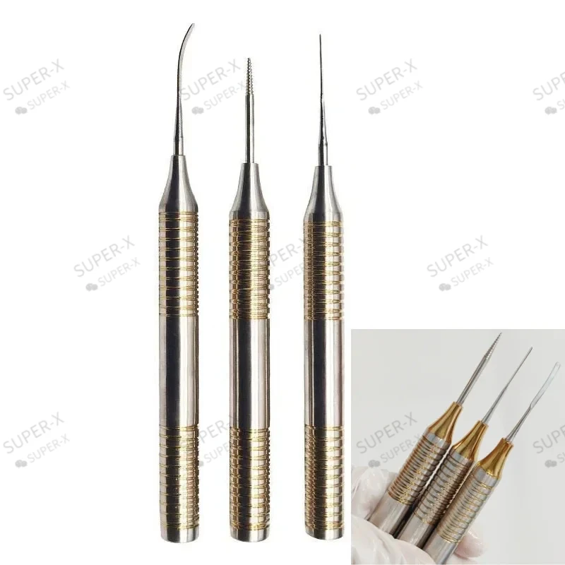 Dental Root Cutting Drill Residual Puller Puller Root Tip Fragment Drill Stainless Steel Tip Flexible Screw Dental Instrument