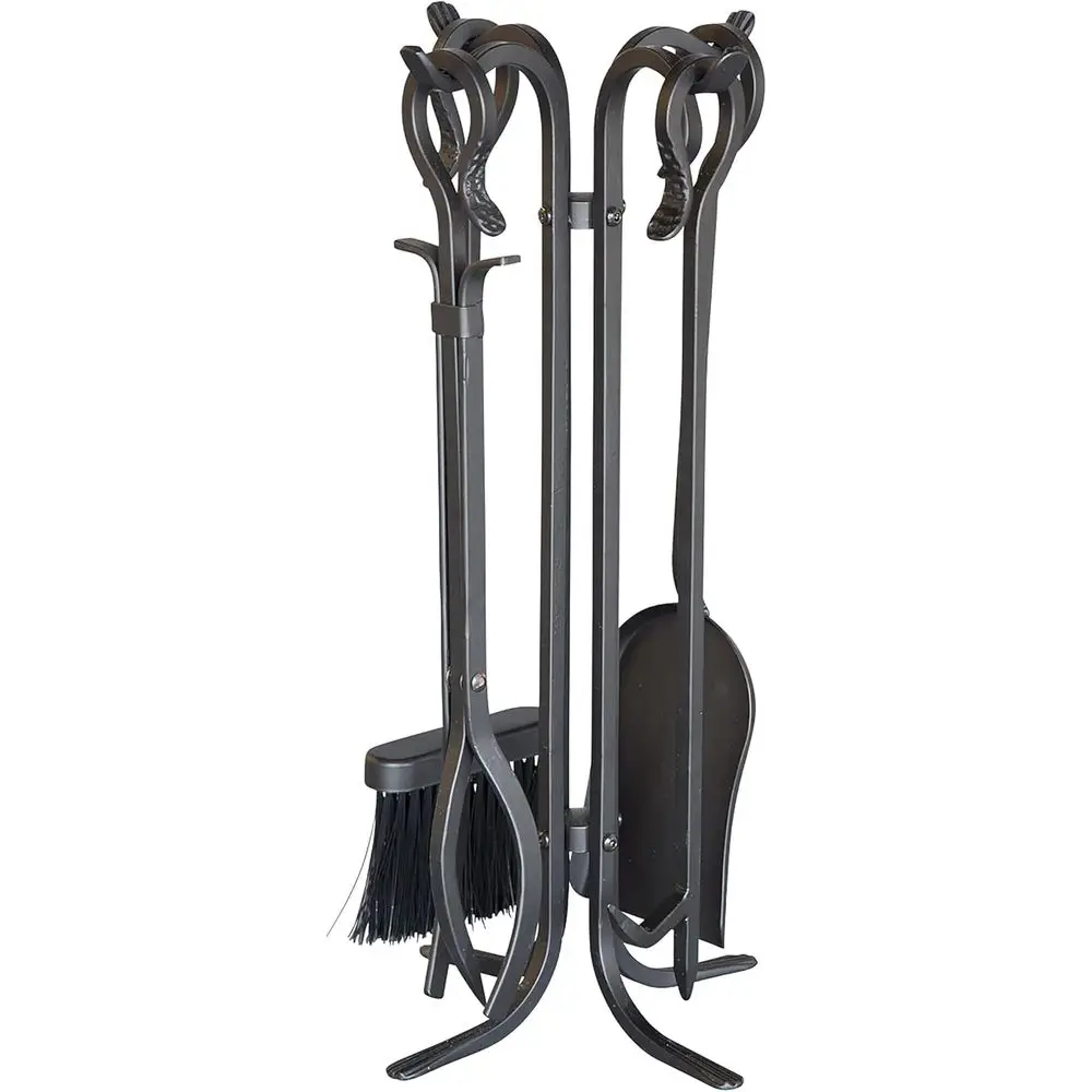 

5-Piece Compact Iron Tool Set with 20 Wrought Iron Handles for Indoor and Outdoor Use