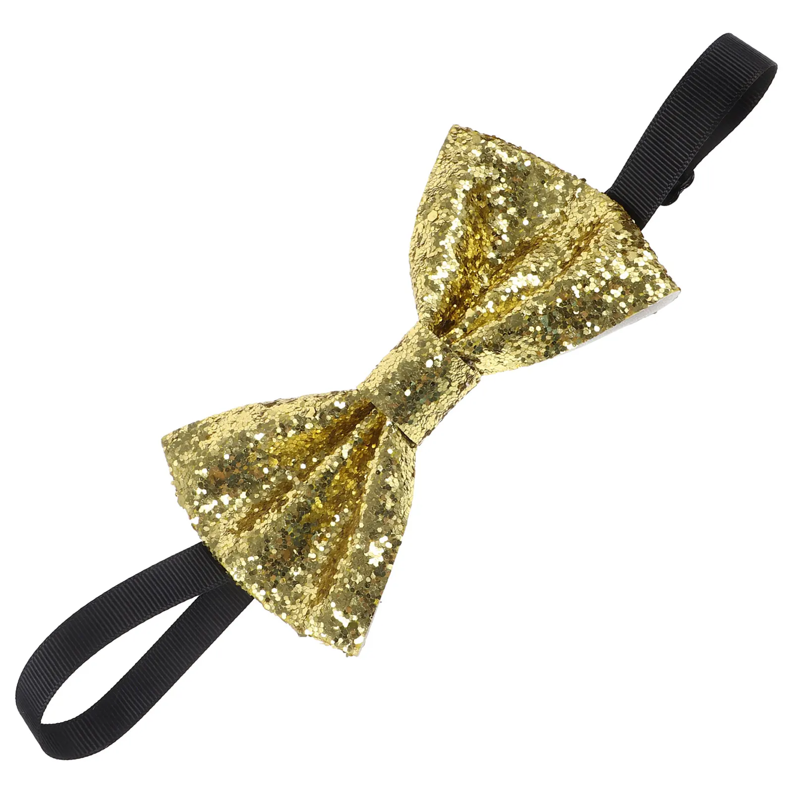 

Adult Bow Tie Pre-Tied Glitter Accented Fabric Bowtie for Men Formal Occasion Wedding Groom Party Banquet Event