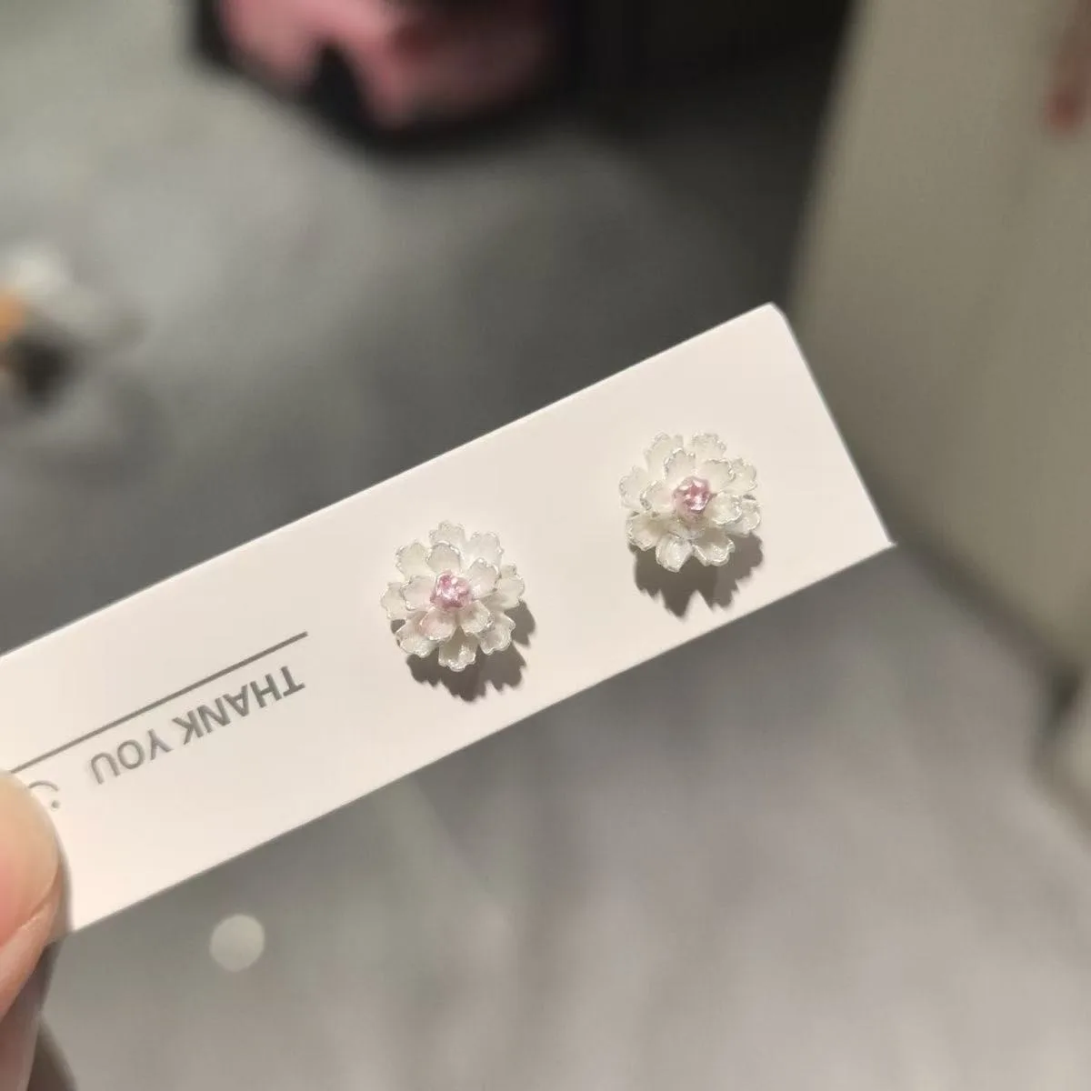 Camellia Flower Stud Earrings for Women Mini Enamel Lightweight Sweet Minimalist Spring Summer Daily Elegant Jewelry Gift