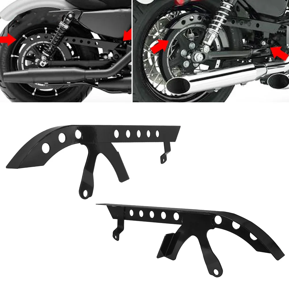 

Black Rear Pulley Guard Drive Pulley Cover Motorcycle Fit For Harley Sportster XL883 XL1200 72 SuperLow Nightster 2004-2018