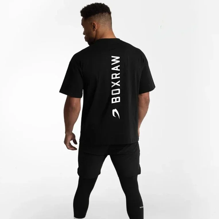 

2025 New Hot Summer Fashion Sports Brand Boxing T-shirt Letters Unisex Pure Cotton Breathable Suggestion To Buy One Size Larger