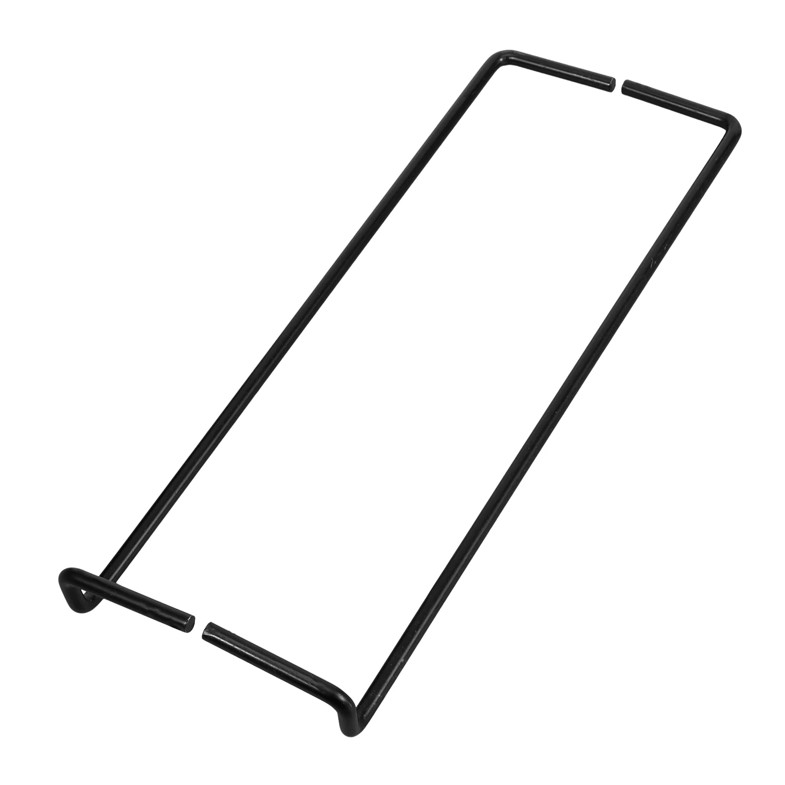 

2 Pcs Black Pegboard Display 5mm Thick 25cm Long Metal Hooks for Supermarket Shelf Storage Utility Hooks