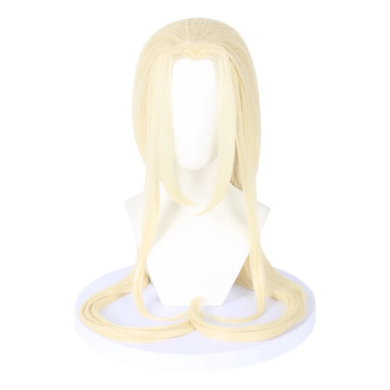 Tsunade Cosplay Peruca Beauty Point Luz Amarelo Cabelo Longo