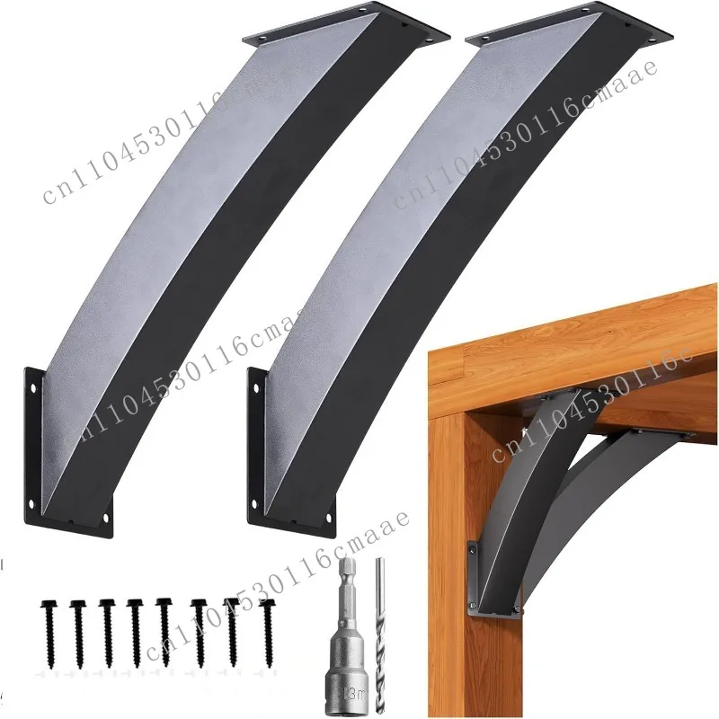 Heavy duty 45 degree angle support bracket, wooden beam support hardware column bracket gazebo, porch bracket