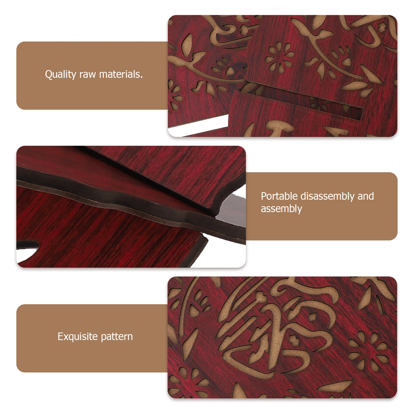 

Quran Bookshelf Stand Small Muslim Prayer Wooden Islamic Display Holder Religious