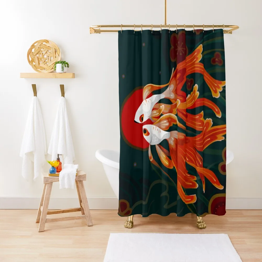 

Two comets Shower Curtain Shower Curtains For Bathrooms Bathroom Showers