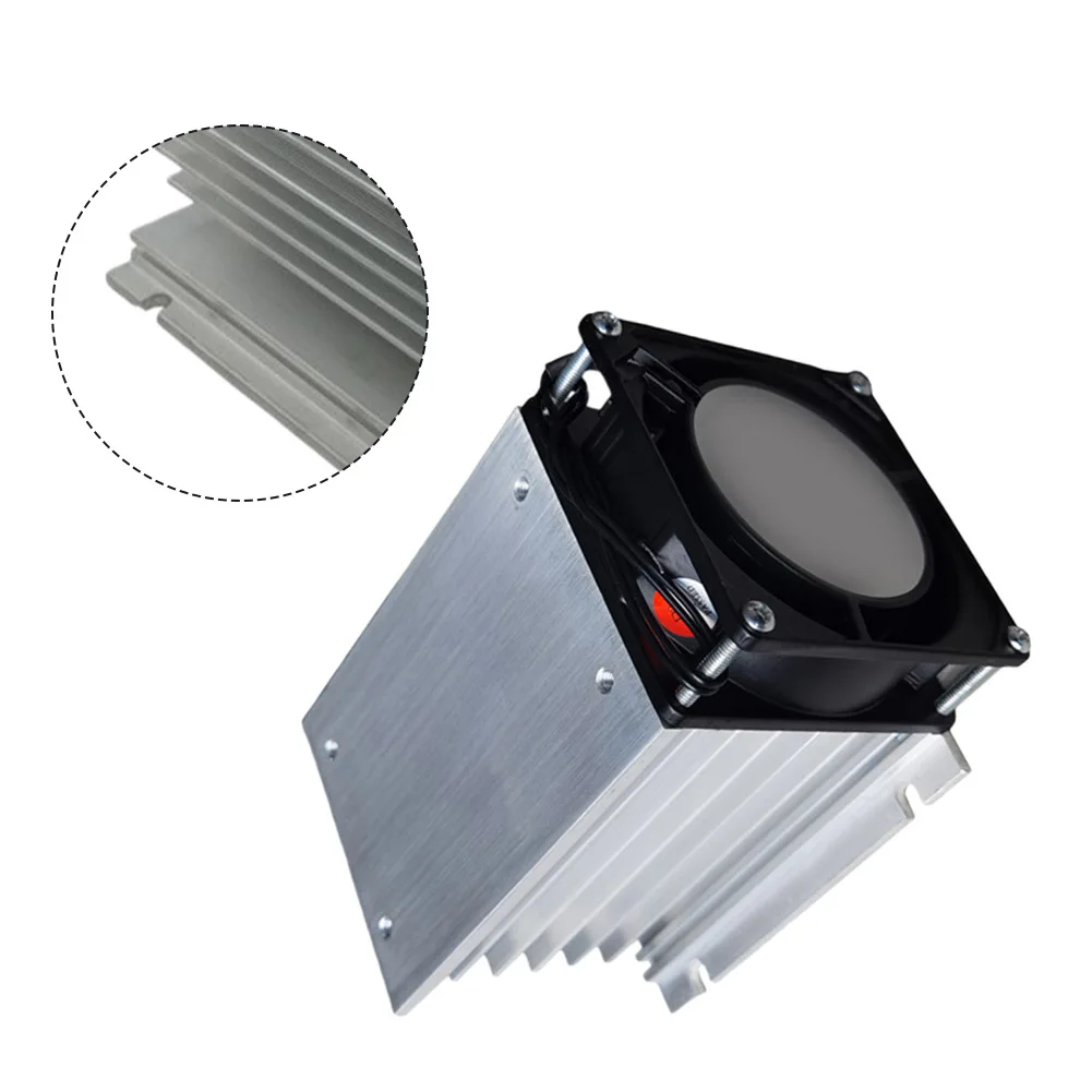 For Industrial Control Panels 220V Heatsink Fan Heatsink Gray Thermal Management Aluminum Profile Design Max Load 1A-400A
