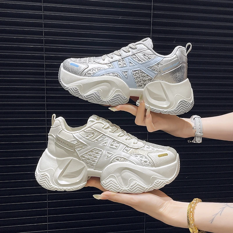 

Thick Soled Interior Height Increasing Forrest Gump Shoes for Women Summer Versatile Fashion Casual Breathable Soft Soled Shoes