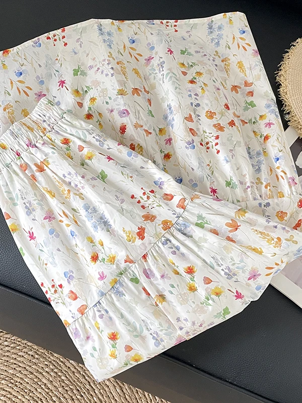 Юбка миди А-силуэта с цветочны – обзор и цена Midi Skirt Floral