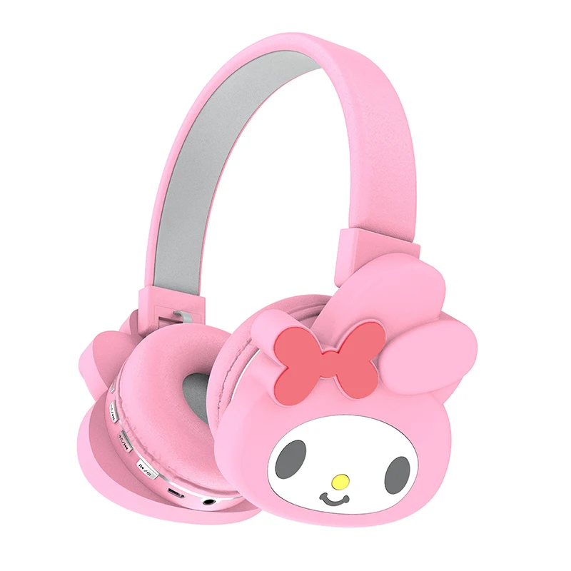 Wireless Sanrio My Melody Cartoon Headset Cute Anime Earphone HIFI Sound Stereo Headphone For Children Kids Birthday Gift