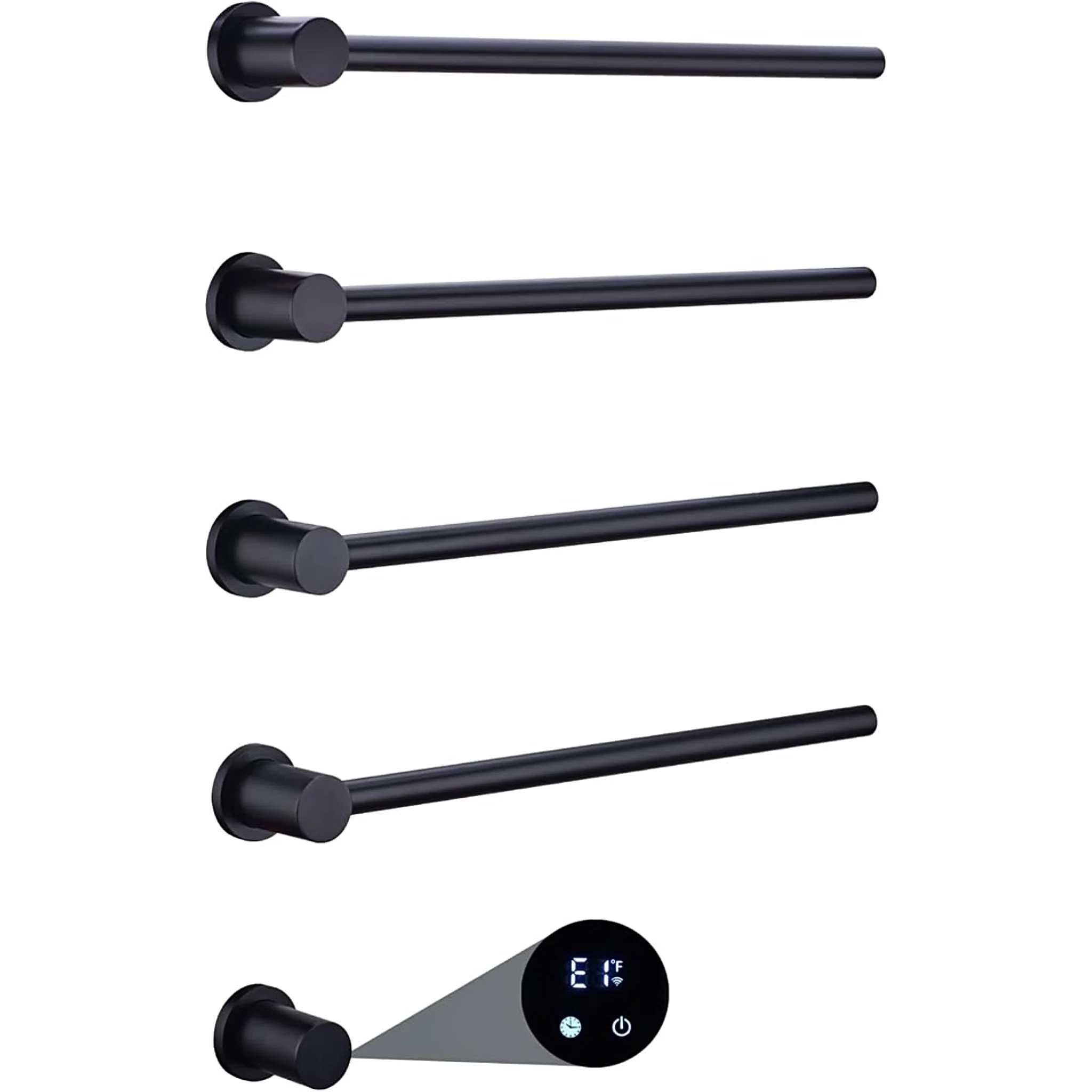 

Modern 304 Stainless Steel 3-Bars Bathroom Towel Rack Thermostatic Heated Gold Electric Warmer New Design Laundries Aluminium