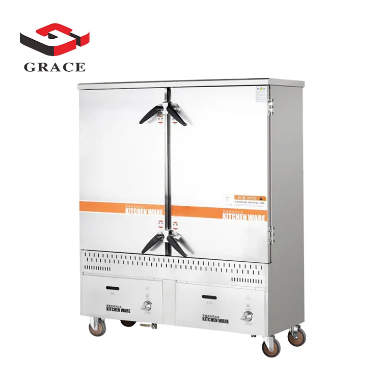 Commercial Restaurant Kitchen Equipment Gas Steam Rice Steamer Cooking Steaming Cabinet Machine