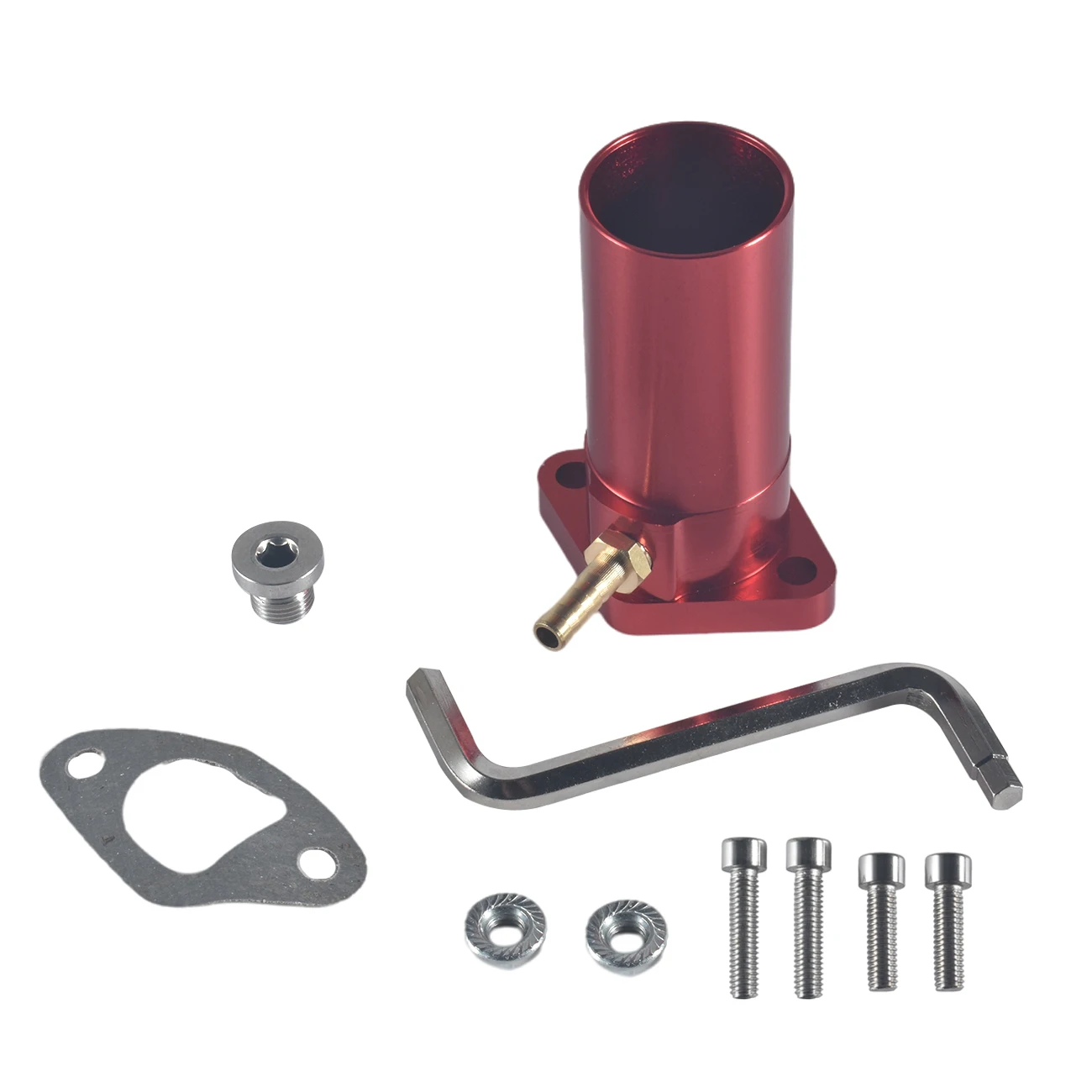 

VM24 Red Intake Pipe With Gaskets And Screws Kit For Mikuni Carburetor 196 212cc GX200 CT200 pwk24 Go Kart